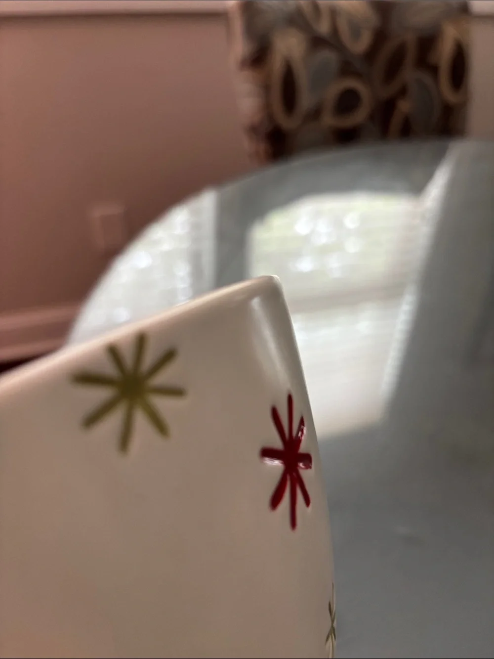 Hallmark snowflake White Ceramic Bowl- dishwasher microwave safe